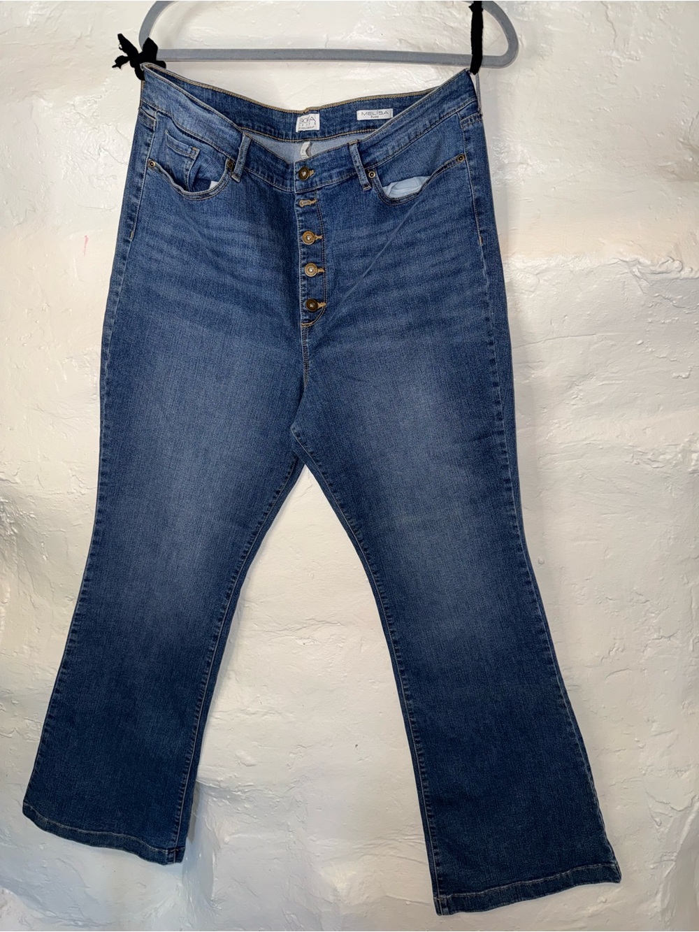 sofia by sofia vergara  Blue Button-Fly Flare Jeans